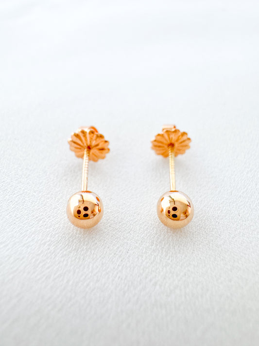 GOLD BEAD STUDS N2